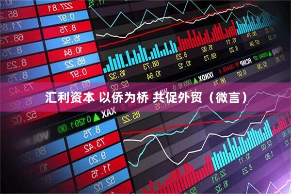 汇利资本 以侨为桥 共促外贸（微言）