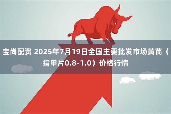 宝尚配资 2025年7月19日全国主要批发市场黄芪（指甲片0.8-1.0）价格行情