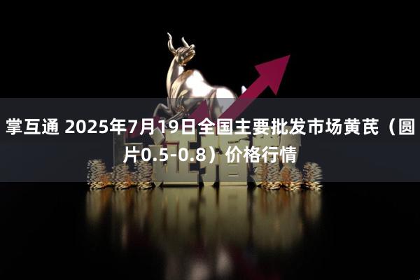 掌互通 2025年7月19日全国主要批发市场黄芪（圆片0.5-0.8）价格行情